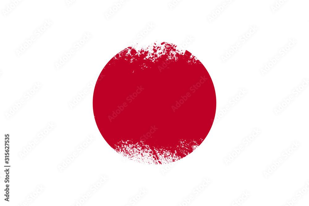 Poster flag of japan with texture. template for design