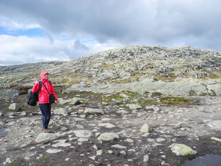 Obraz premium Hiking Trip to Trolltunga, Norway.