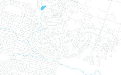 Elista, Russia bright vector map