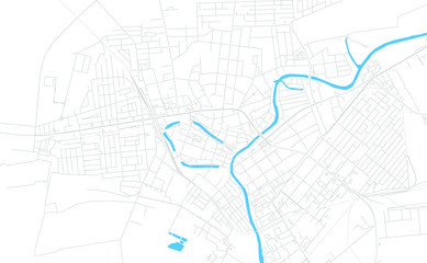 Zrenjanin, Serbia bright vector map