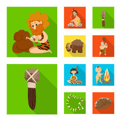 Isolated object of evolution and prehistory symbol. Collection of evolution and development vector icon for stock.