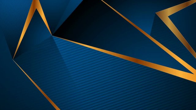 Blue and bronze geometric low poly abstract tech motion background