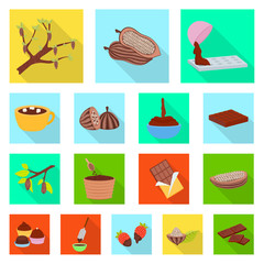 Vector design of treat and product logo. Collection of treat and yummy stock vector illustration.