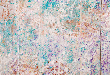 Obraz premium Paints on wooden boards for a light background.