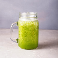Glass of fresh cucumber juice. Detox water. Healthy drink.