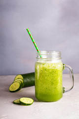 Glass of fresh cucumber juice. Detox water. Healthy drink.
