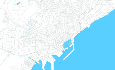 Alicante, Spain bright vector map