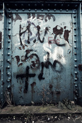 graffiti on steel