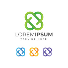 Letter x logo template