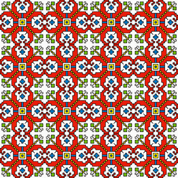 Bulgarian folk motif shevitsa pattern, Beautifull print on demand design,  Geometric background, Abstract wallpaper, Jewelry design, Cross stitch pattern, Ethnic motif isolated on white background