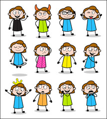 Cartoon Office Worker - Set of Concepts Vector illustrations