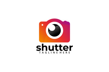 shutter logo icon vector for cam and video studio