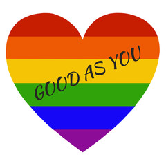 LGBT symbolism, rainbow flag, good as you