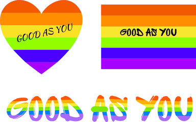 LGBT symbolism, rainbow flag, good as you