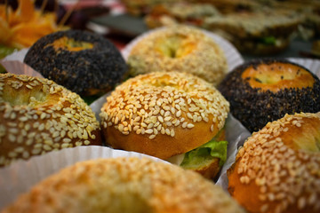 Artesain Bread with Sesame white and black