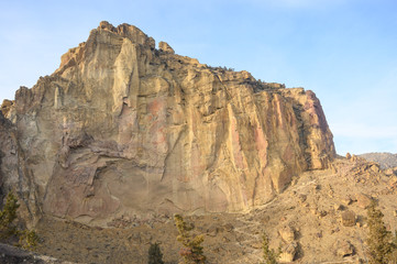 Rocks in a beautiful, beautiful canyon, desert river, Smith Rock State Park, Oregon