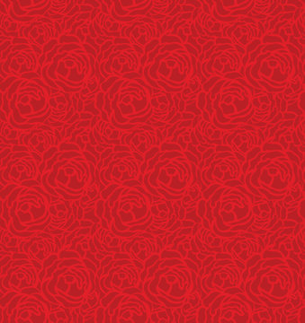 abstract red rose flower pattern texture seamless background vector design