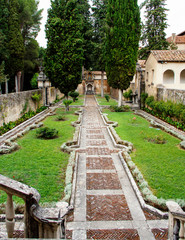 Garden of the Prior, Saint Lawrence Charterhouse Monastery in Padula