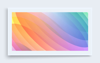 Naklejka premium Abstract wavy background with dynamic effect. Modern screen design for mobile app and web. 3d vector illustration for brochure, banner, flyer or presentation.