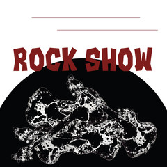 a guitarist, rock concert poster template, invitation