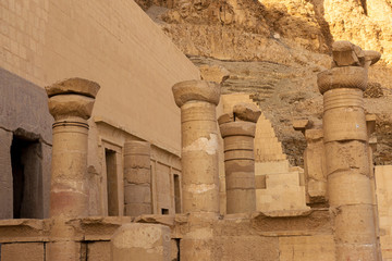Temple of Queen Hatshepsut, View of the temple in the rock in Egypt