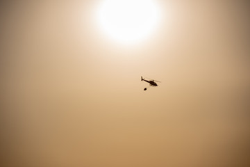 Fire helicopter Sardinia