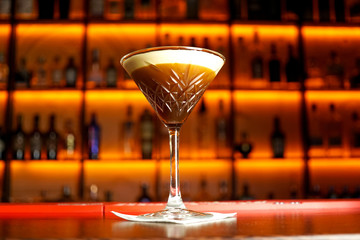 Cocktail on a restaurant table