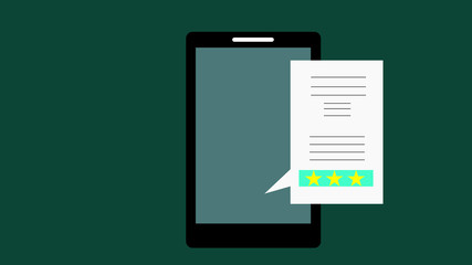 Smartphone receipt bill. Billing check online,