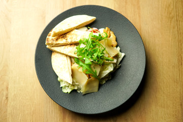 Main course in a restaurant