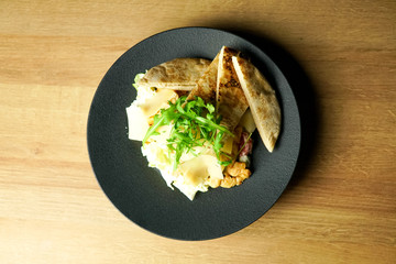 Main course in a restaurant