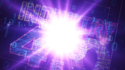 Fototapeta premium Industry 4.0 sign futuristic illustration