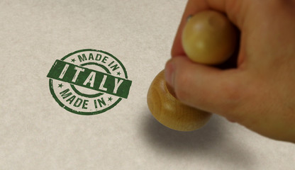 Made in Italy stamp and stamping