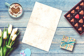 St. Valentine Day scene. Ideal for valentine text, proposal and wedding invitation