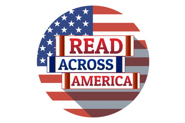Read Across America Day concept. Template for background, banner, card, poster with text inscription. Vector EPS10 illustration.