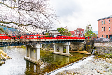 Takayama, Japan, 12 Jan 2020 : The landscape shot of the Takayama town. It is named as little Kyoto of Japan and establish since Edo era.