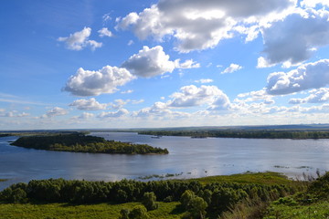 river and blue sky