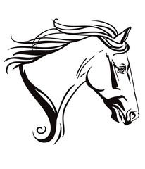 Vector decorative horse 14