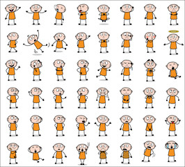 Comic Thief - Set of Various Poses Concepts Vector illustrations