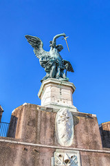 Statue of the Archangel Michael in the castle of St. Angelo