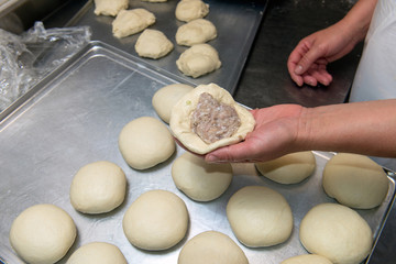 chef work, production of meat pies