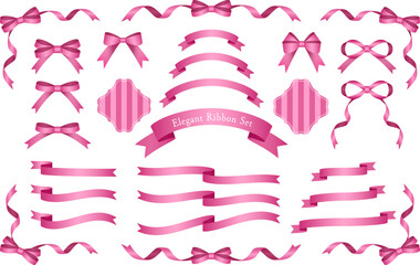 リボン　ピンク　セット