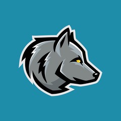 Wolf E-Sport Gaming Logo Template