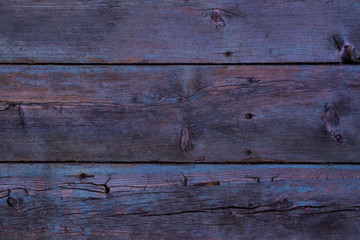 Texture of old blue-green paint on a wooden board
