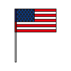 Isolated usa flag vector design