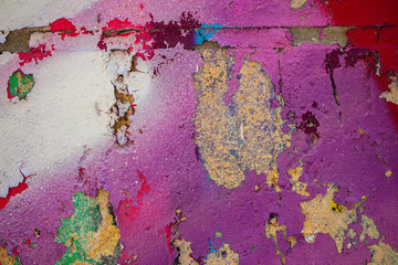 colorful cracked old paint