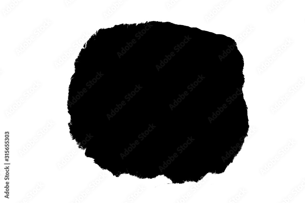 Poster white paper with a torn black window. background for design