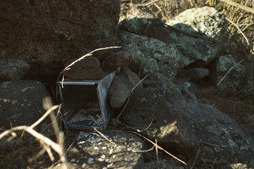 Use of traps for the capture and sighting of wildlife in the Quebrada de la Plata Nature Sanctuary, ecological reserve in Chile South America.