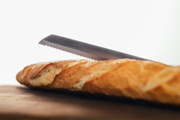 A loaf of homemade bread or baguette