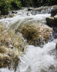 Water Streaming Like a Waterfall on the Mountain