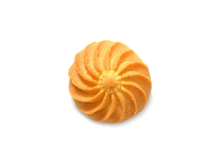 Butter cookie isolated on white background